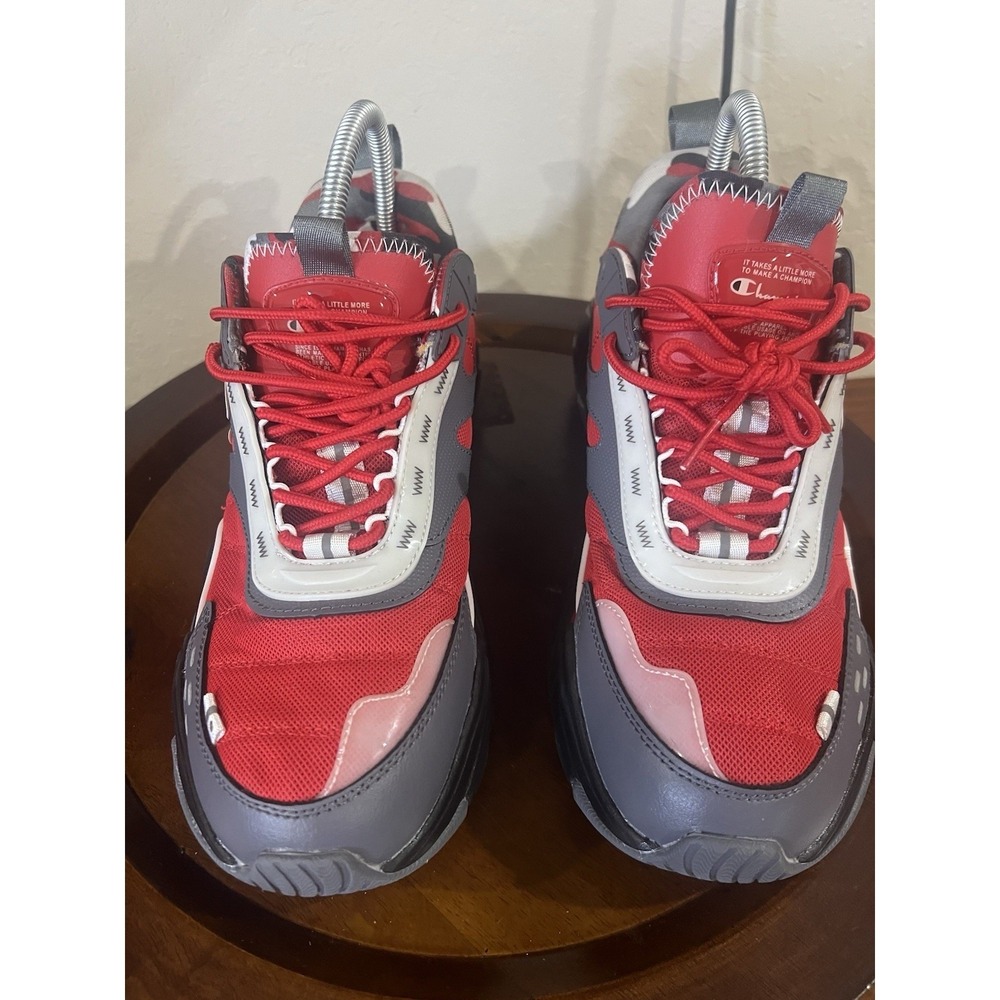 Champion Hyper C Flood Scarlet Gray Black Mens‎ 9 .5 Sneakers Trainers Athletic View 3